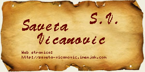 Saveta Vicanović vizit kartica